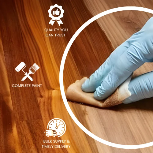 Professional wood finish application